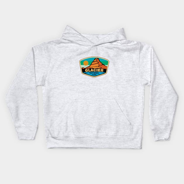 Glacier National Park Montana Canada British Columbia Kids Hoodie by DD2019